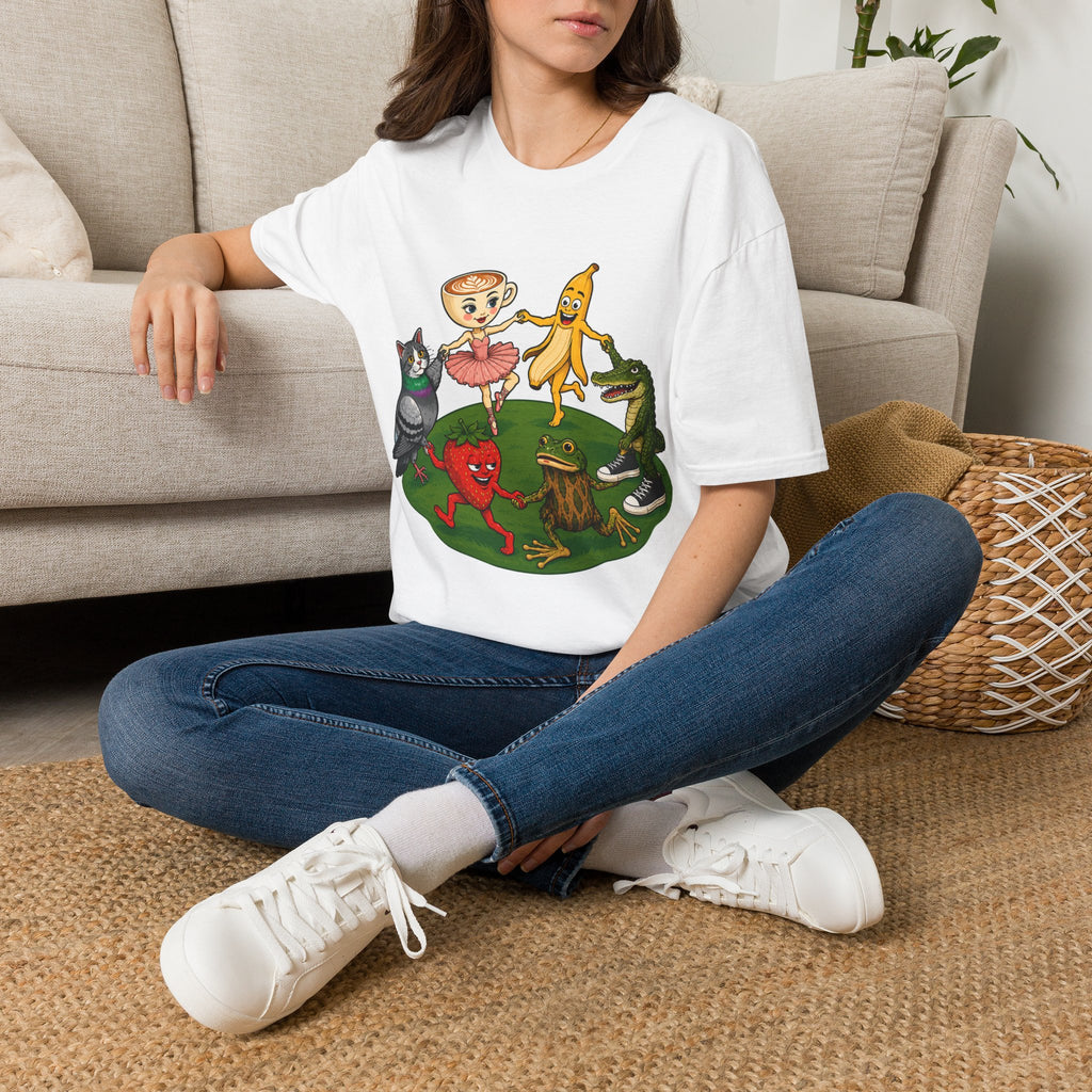 Whimsical Dance of Snack Friends T-Shirt