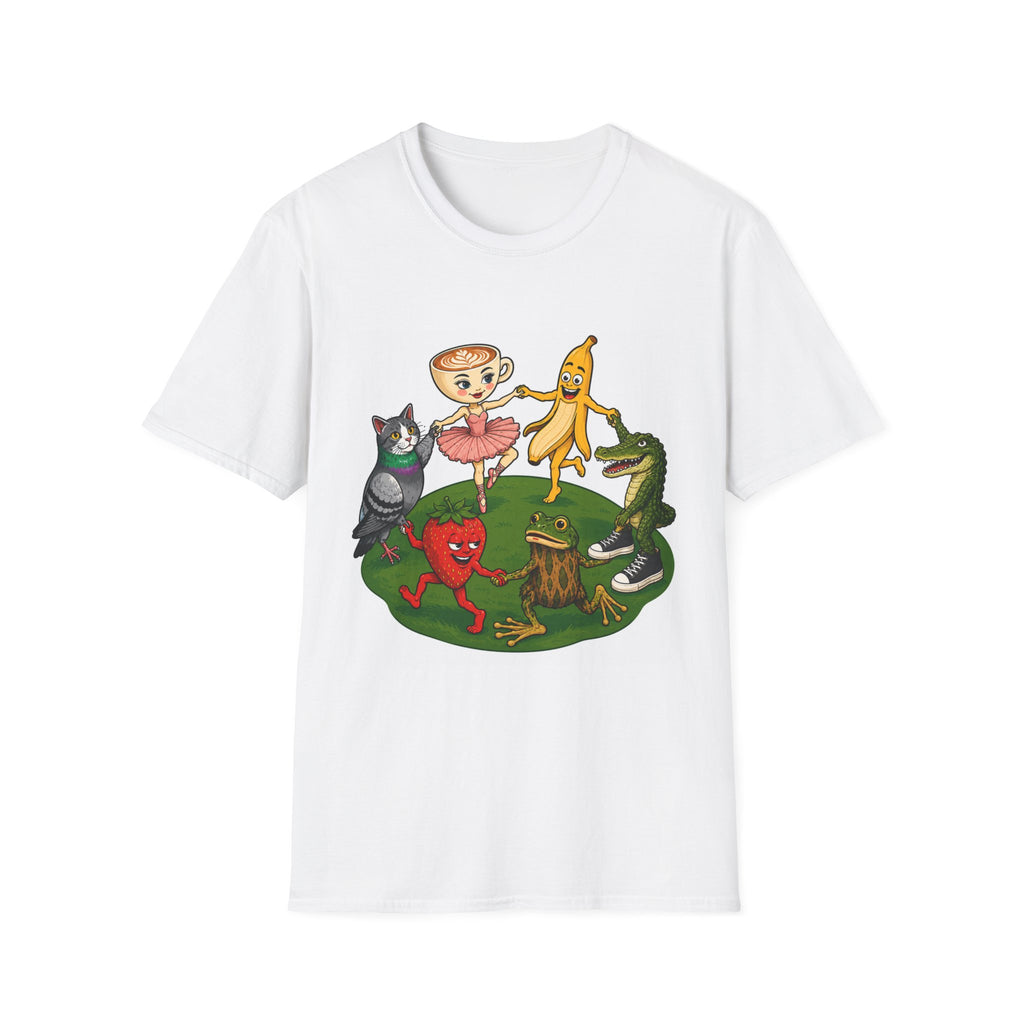 Whimsical Dance of Snack Friends T-Shirt