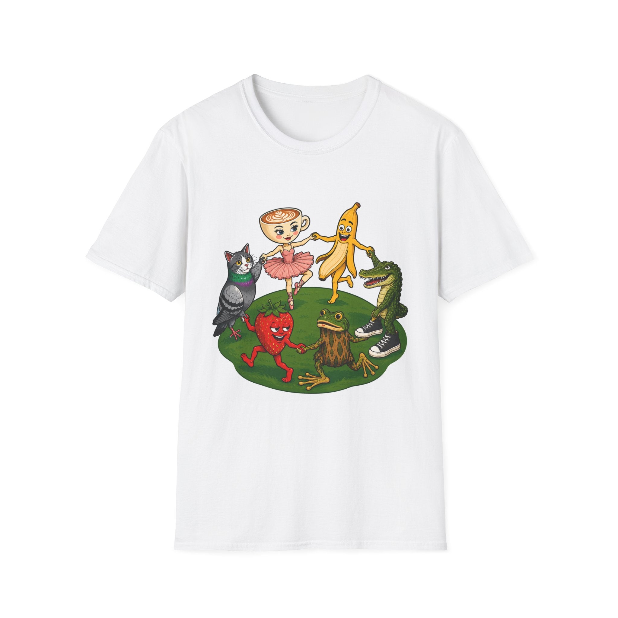 Whimsical Dance of Snack Friends T-Shirt