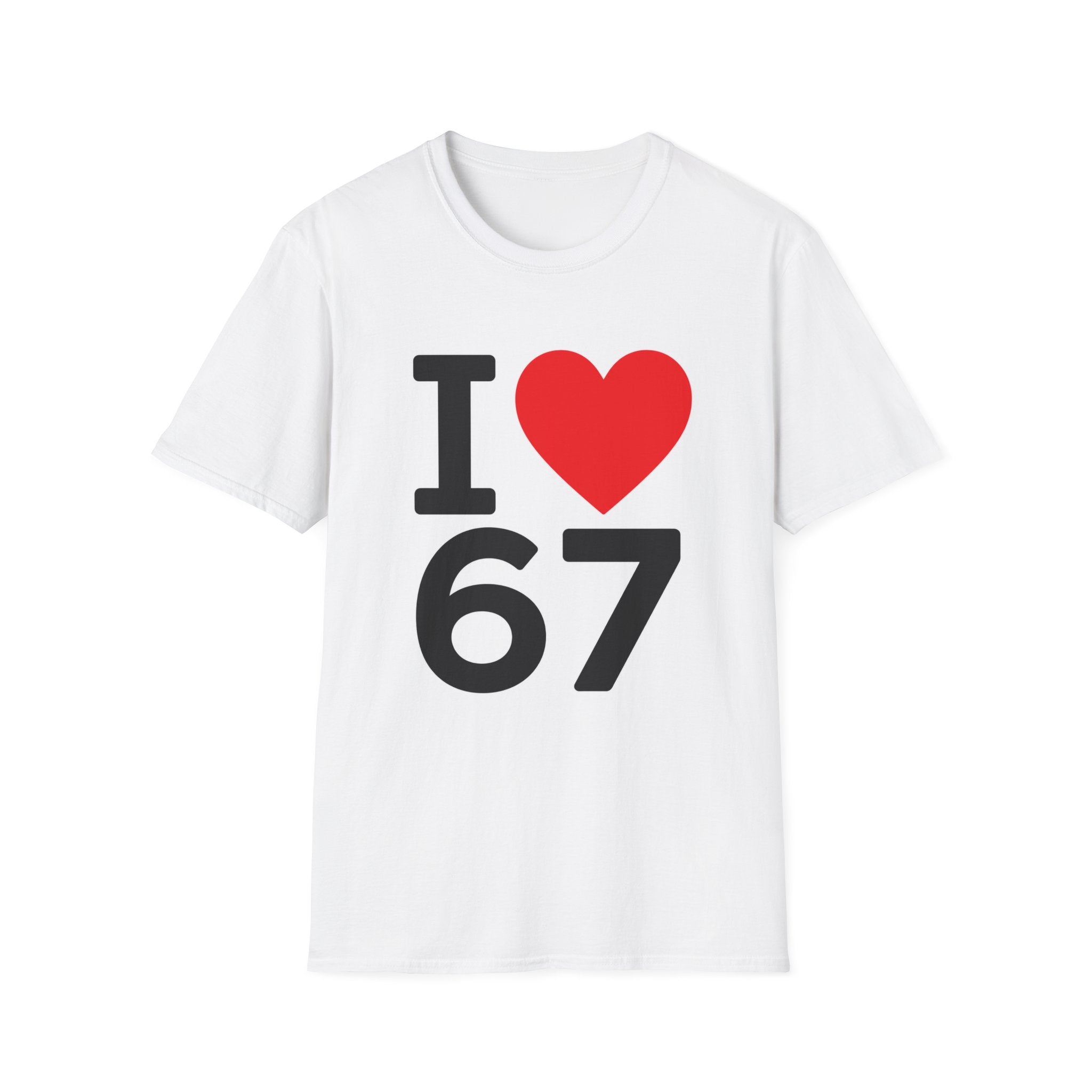 I  67 T-Shirt — Retro Numeric Love Tee